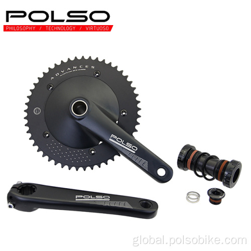 165/170mm Alloy Fixed Gear Bicycle Crankset Bicycle Crank 165/170mm Black Silver Anodized Alloy Crankset Factory